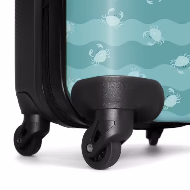 Suitcase - Blue crab pattern — 7