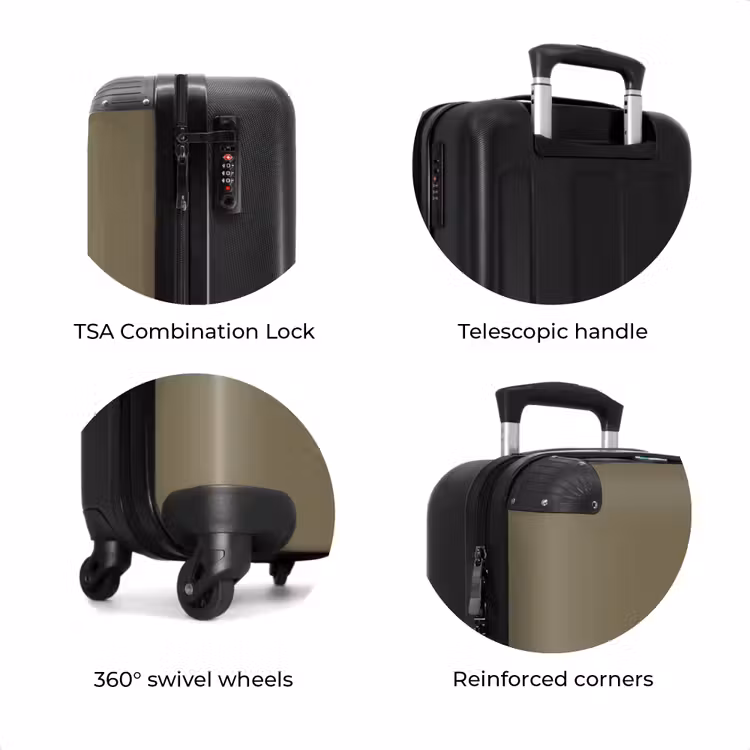 Suitcase - Olive green shade of brown — 7