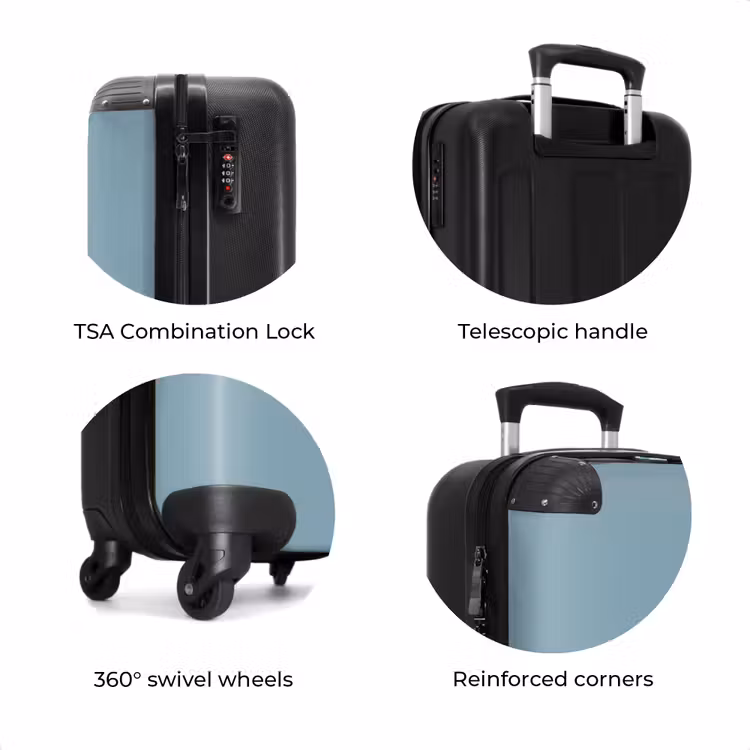 Suitcase - Soft sea blue shade — 7