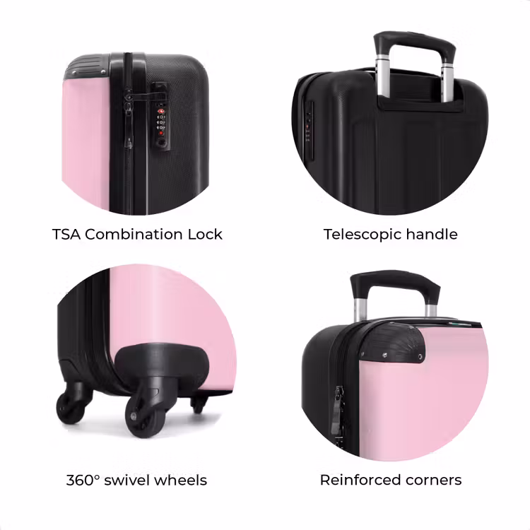 Suitcase - Light pastel pink shade — 7