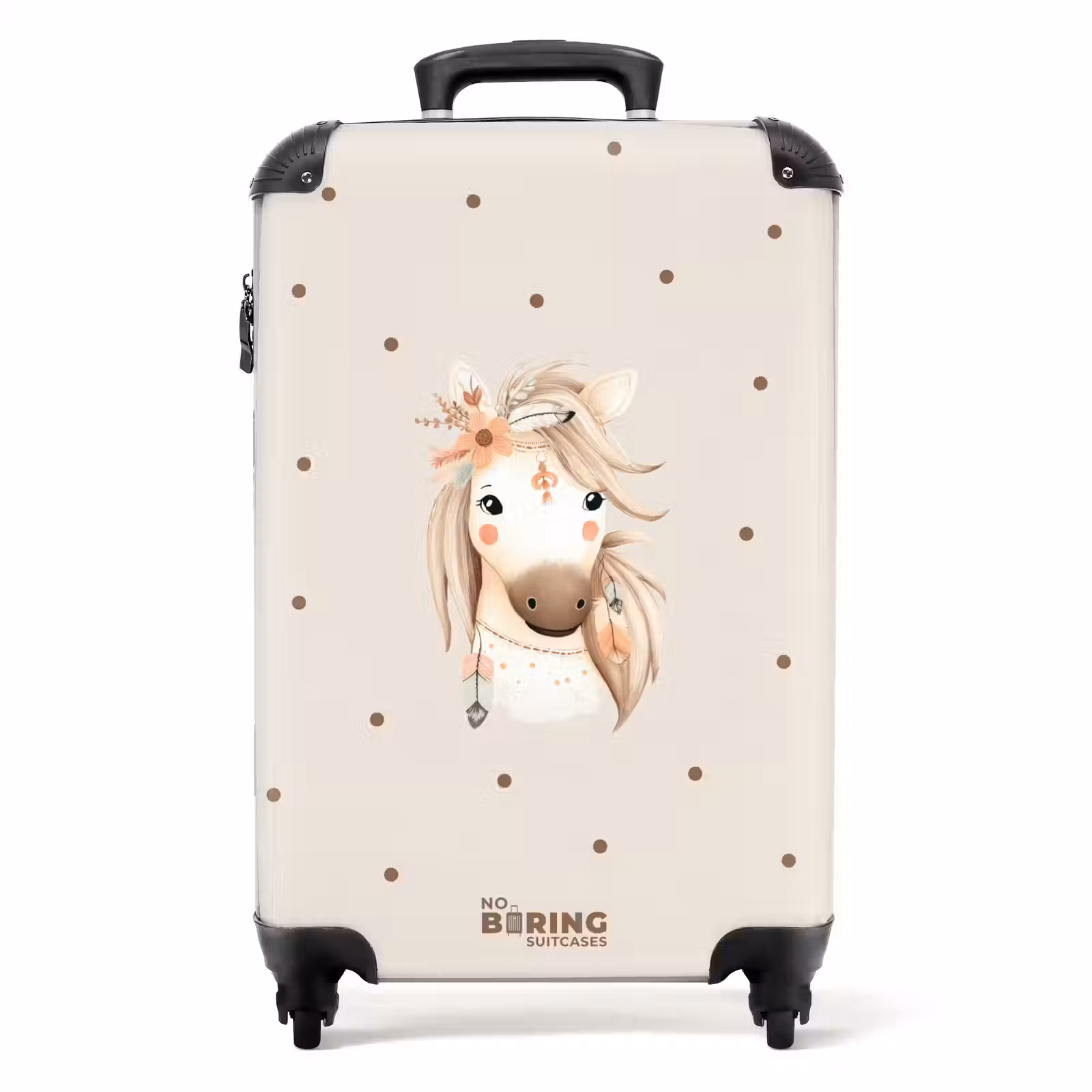 Suitcase - Bohemian horse in pastel colors — 1