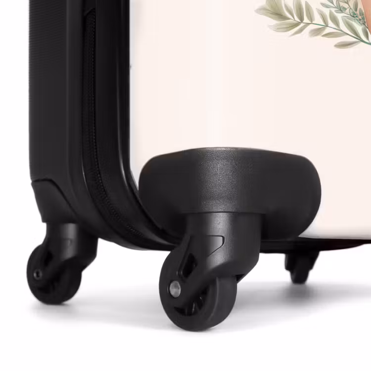 Suitcase - Beige dinosaur with green leaves — 6