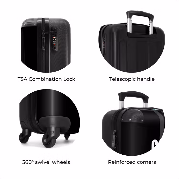 Suitcase - Black background with gray center lanes and text Good Days Ahead — 7