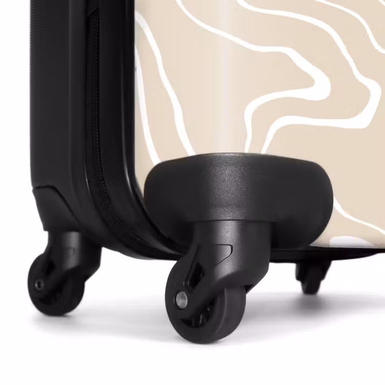 Suitcase - Beige background with abstract white lines — 6