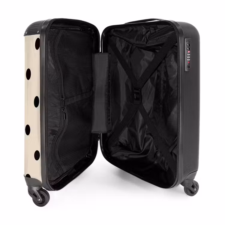 Suitcase - Beige background with black dots — 4