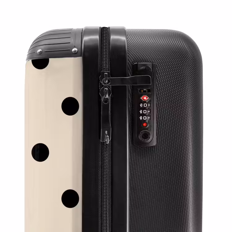 Suitcase - Beige background with black dots — 5