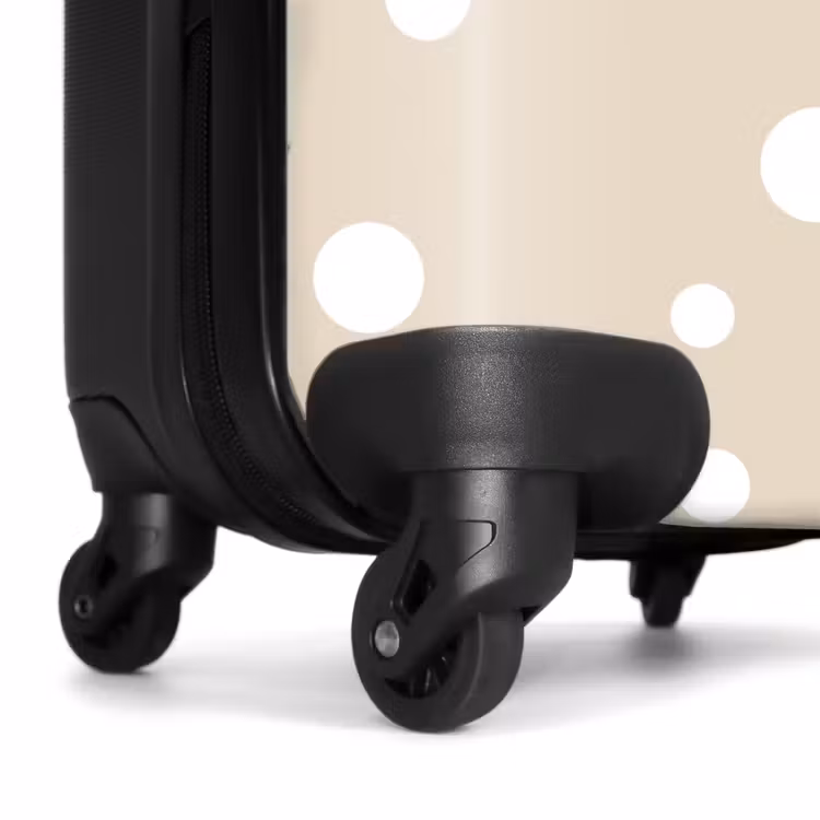 Suitcase - Beige background with white polka dots — 6