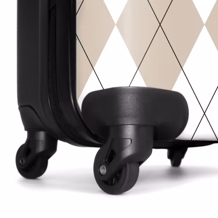 Suitcase - Beige plaid pattern — 6