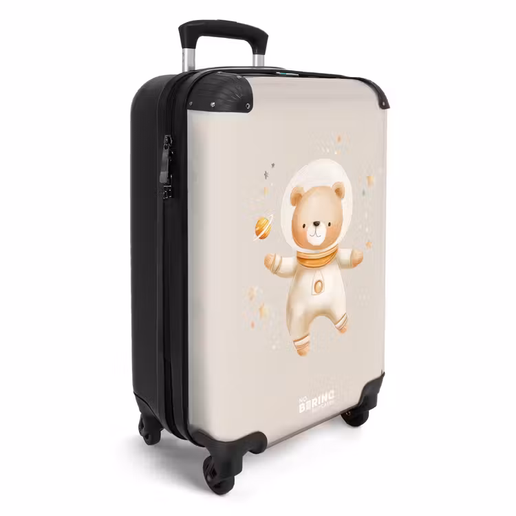Suitcase - Beige space bear floats among stars — 2