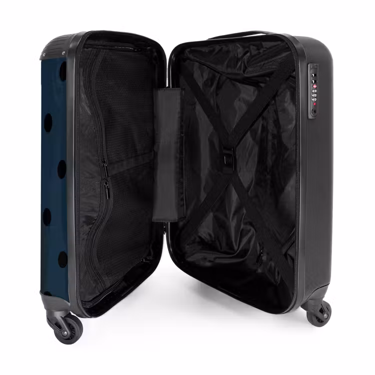 Suitcase - Blue background with black dots — 4
