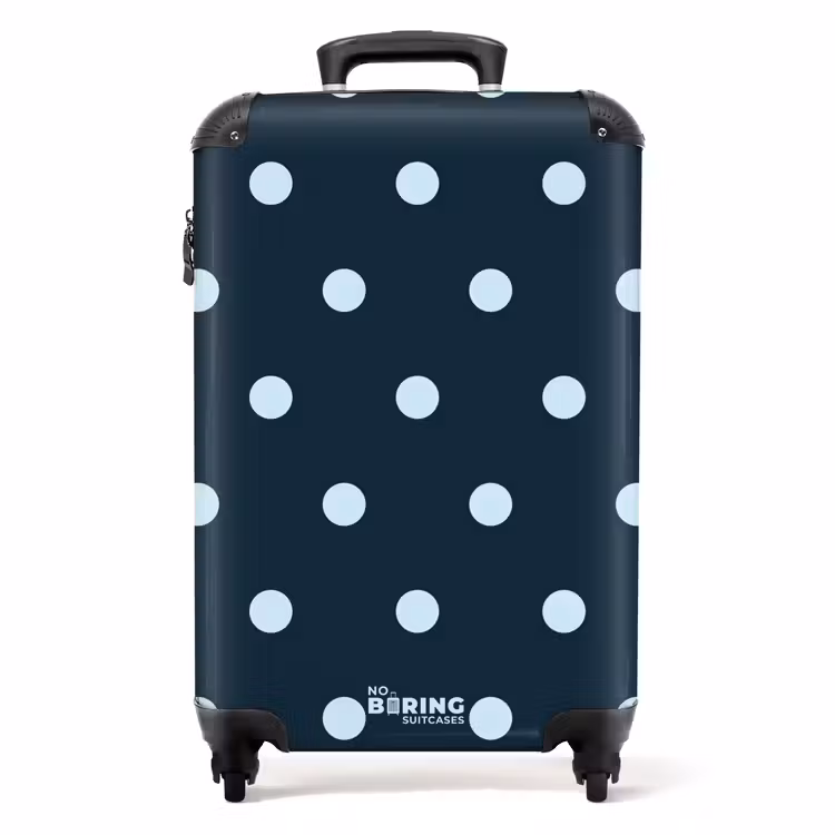 Suitcase - Blue dots pattern — 1