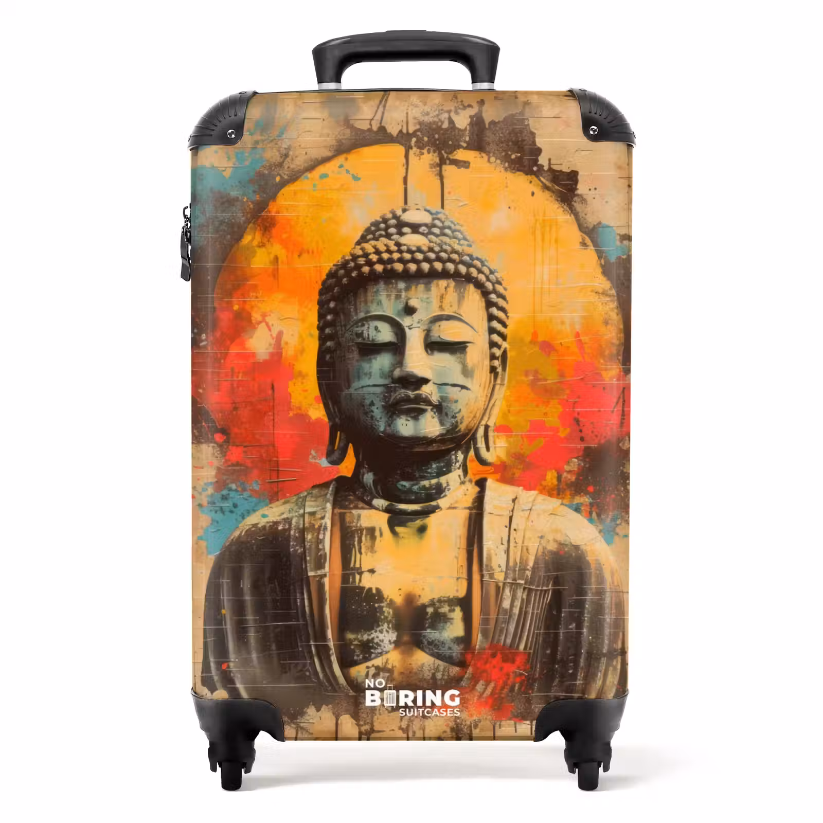 Suitcase - Buddha as a street art piece — 1