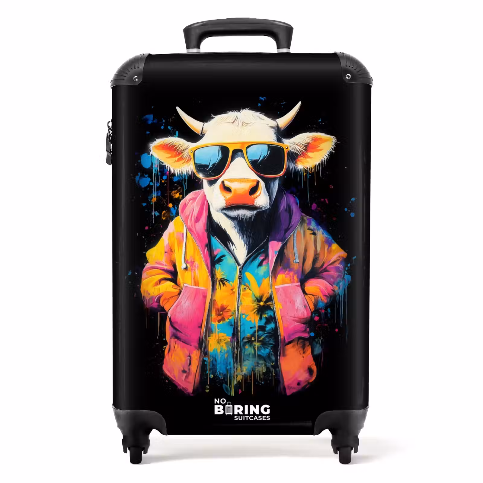 Suitcase - Bull with coat and sunglasses — 1