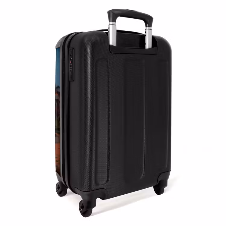 Suitcase - Beach with palm tree at sunset — 4