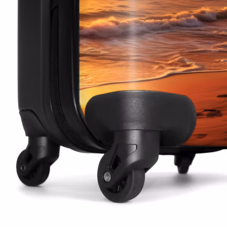 Suitcase - Beach with palm tree at sunset — 7