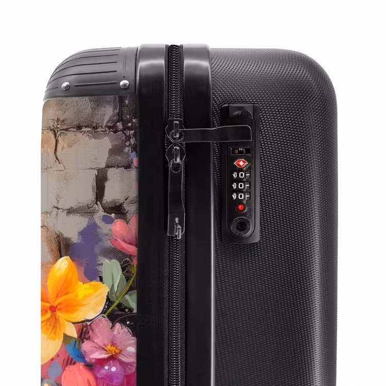 Suitcase - Bird with flowers in graffiti style — 5