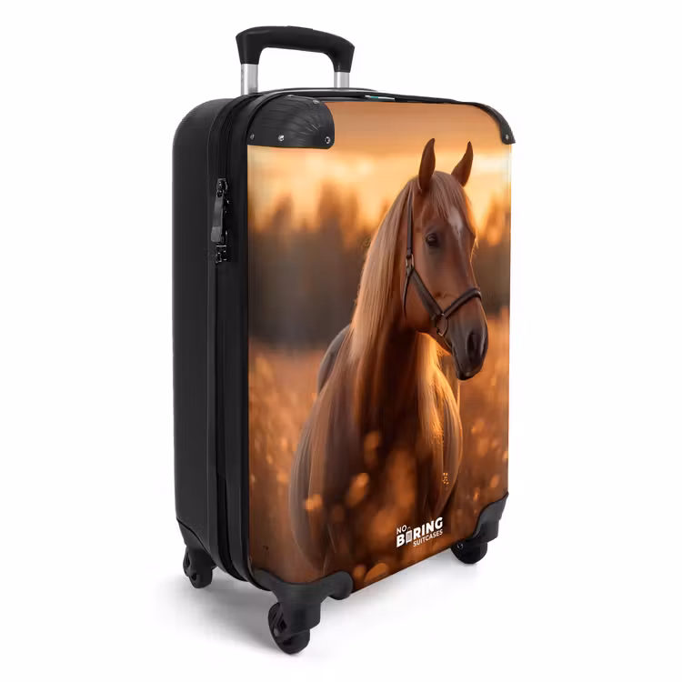 Suitcase - Brown horse in pasture — 2