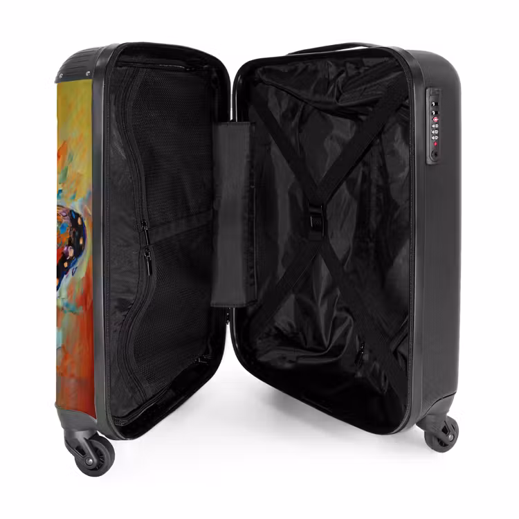 Suitcase - Butterfly as a colorful oil painting artwork — 4