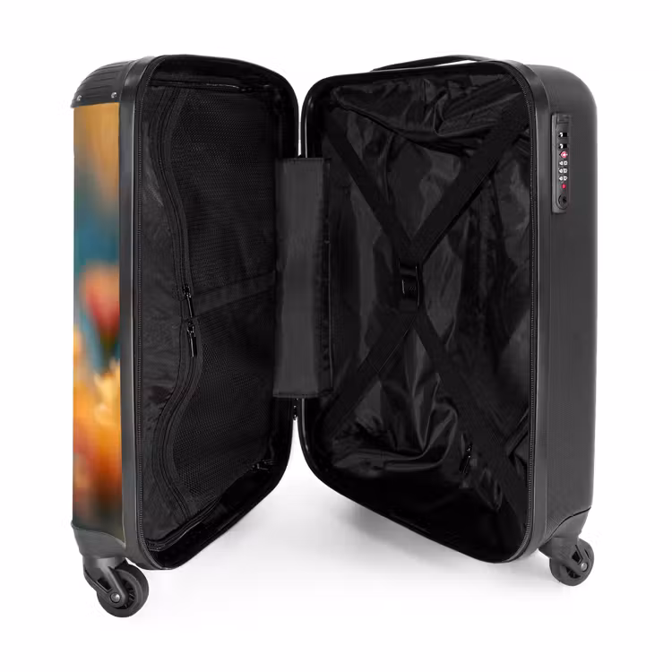 Suitcase - Butterfly on pink flower — 4