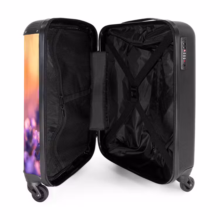 Suitcase - Butterfly on purple lavender — 4