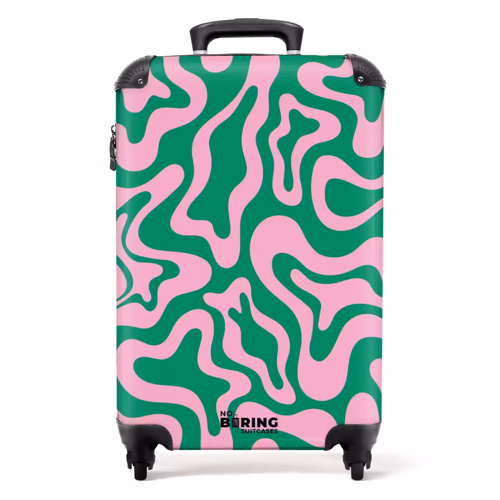 Suitcase - Abstract - Organic Pink/Green — 1