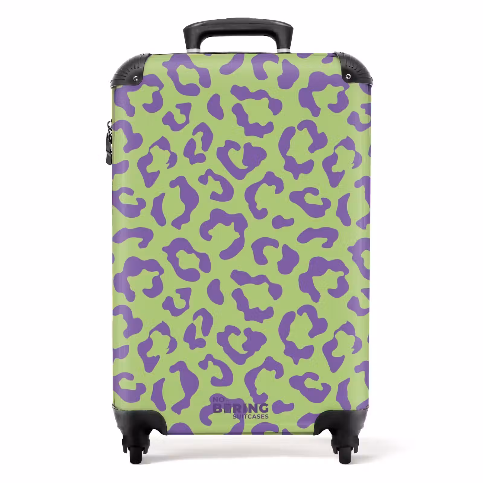 Suitcase - Animal prints - Panther print suitcase in purple and green — 1