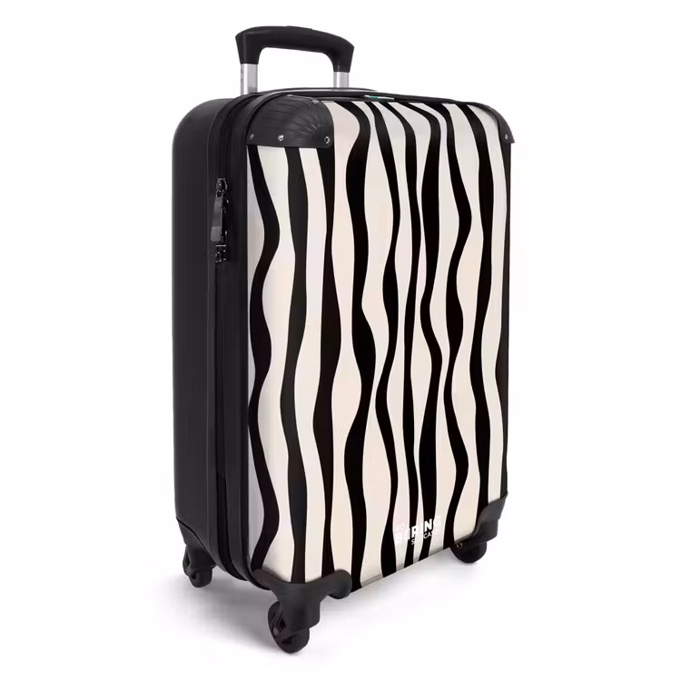 Suitcase - Abstract - Black line art — 2
