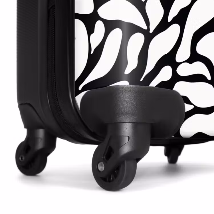 Suitcase - Abstract - Black/White Floral Pattern — 6
