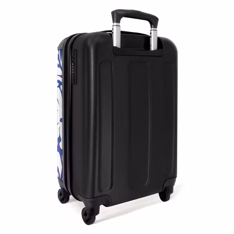 Suitcase - Abstract - Blue/White Floral Pattern — 3