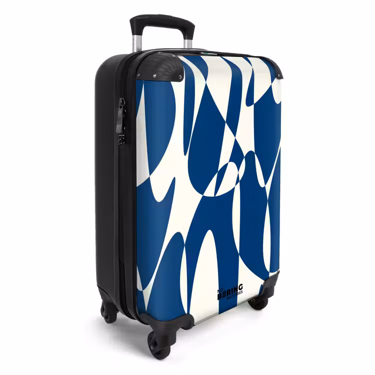 Suitcase - Abstract - Blue/White shapes — 2