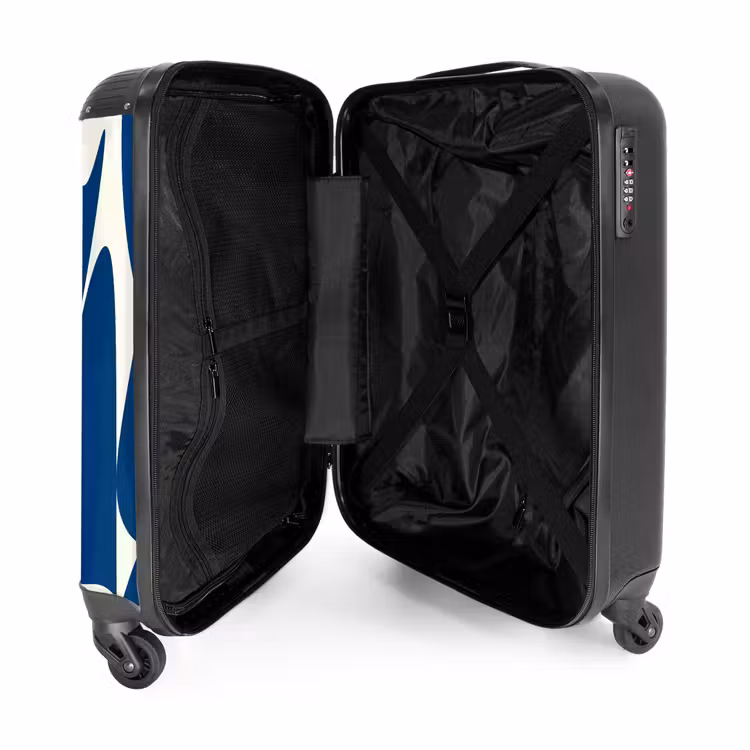 Suitcase - Abstract - Blue/White shapes — 4