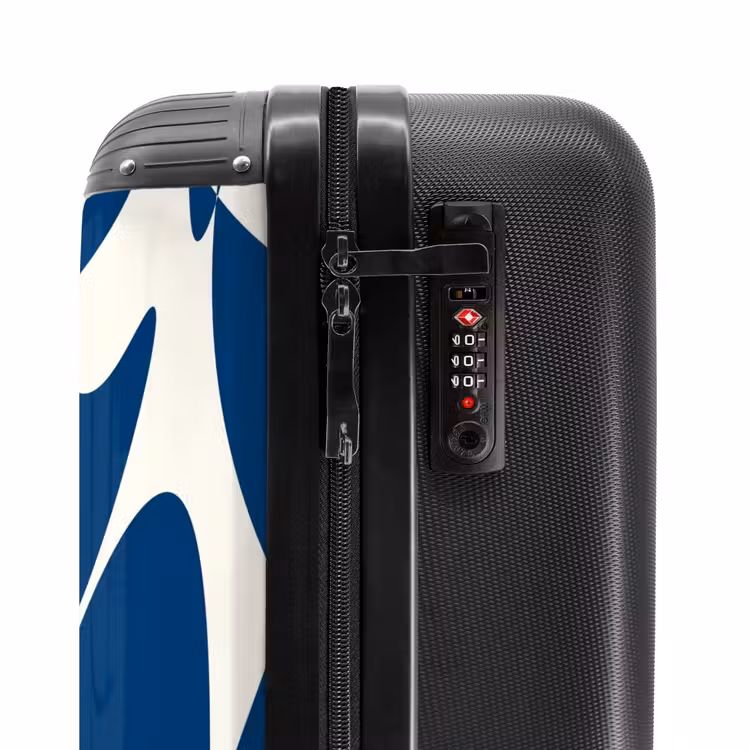 Suitcase - Abstract - Blue/White shapes — 5