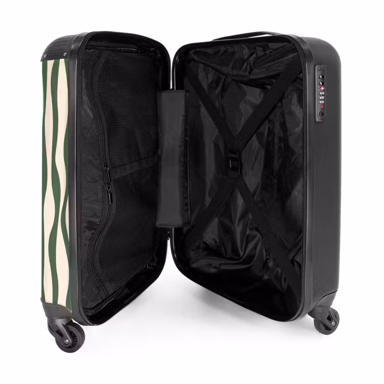 Suitcase - Abstract - Green line art — 4