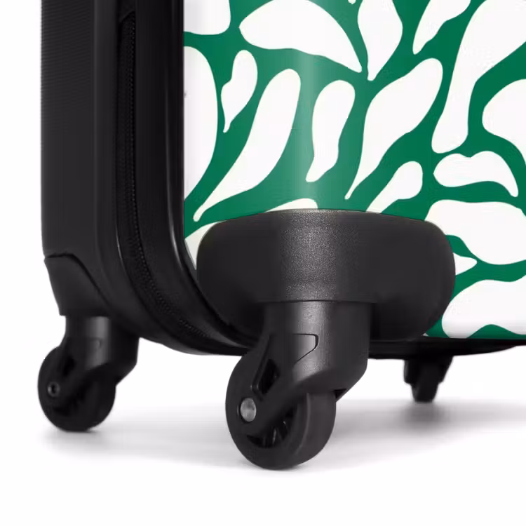 Suitcase - Abstract - Green/White Floral Pattern — 6