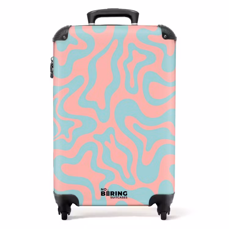 Suitcase - Abstract - Organic Blue/Pink — 1