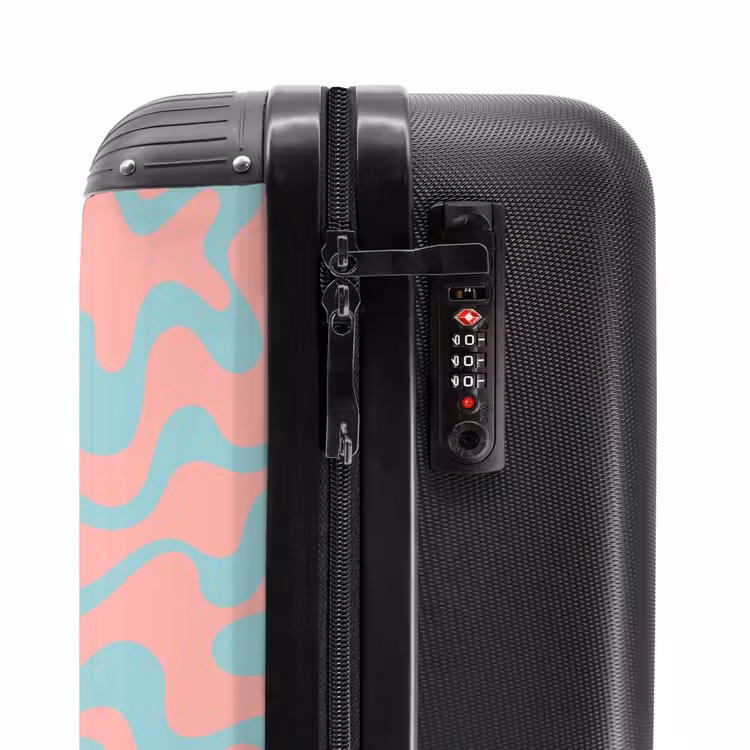 Suitcase - Abstract - Organic Blue/Pink — 5