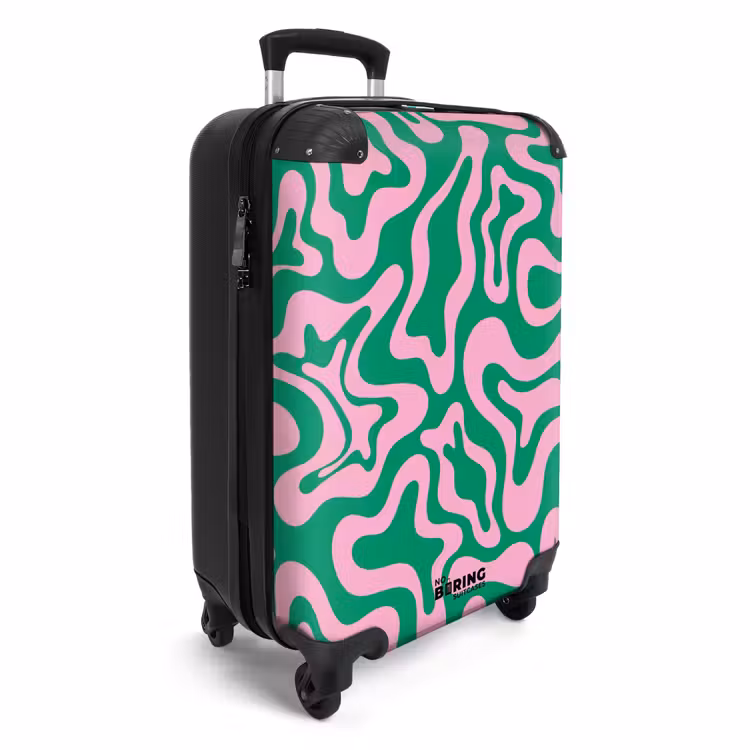 Suitcase - Abstract - Organic Pink/Green — 2