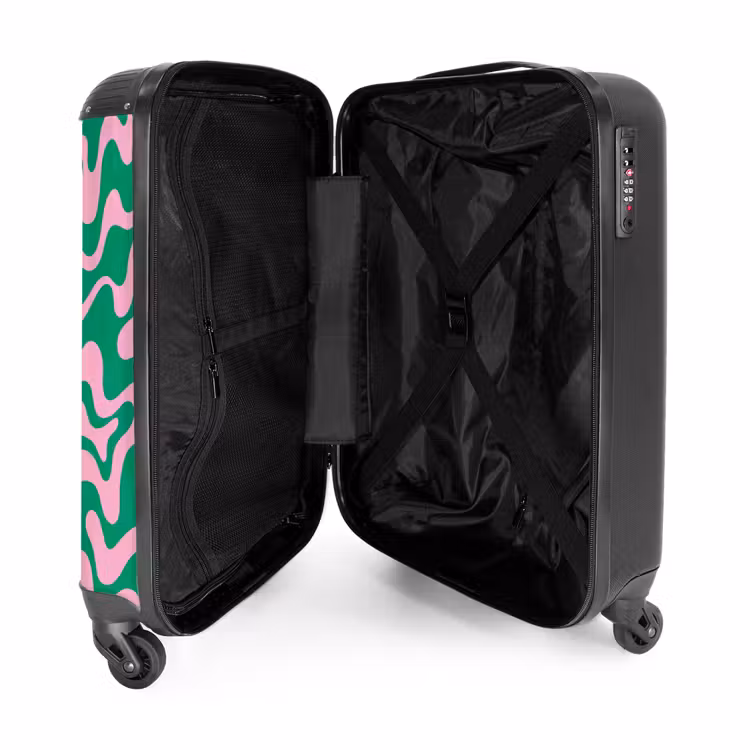 Suitcase - Abstract - Organic Pink/Green — 4