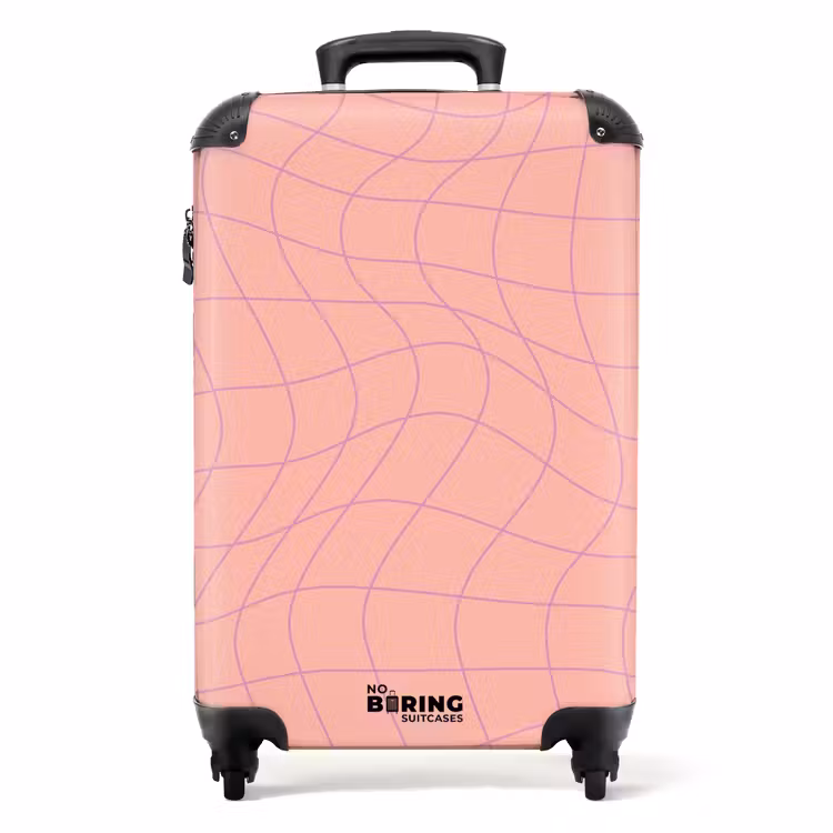 Suitcase - Abstract - Pink line art — 1