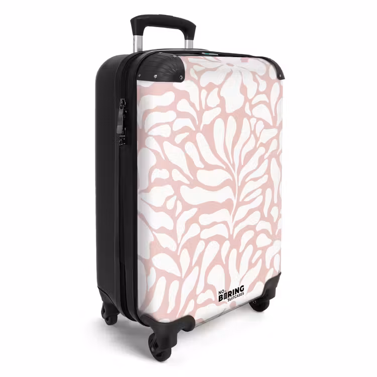 Suitcase - Abstract - Pink/White Floral Pattern — 2