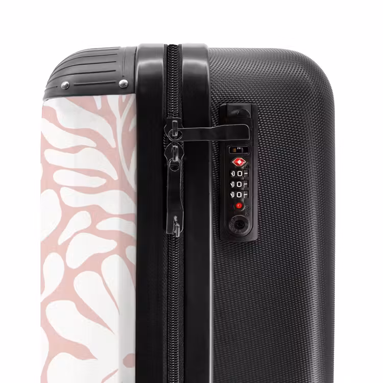 Suitcase - Abstract - Pink/White Floral Pattern — 5