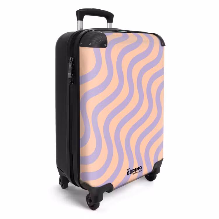 Suitcase - Abstract - Purple line art — 2