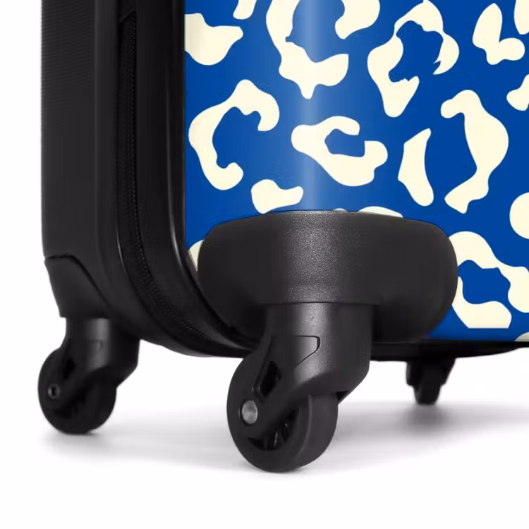 Suitcase - Animal prints - Panther print suitcase in blue and white — 6
