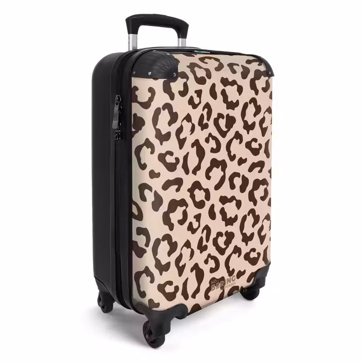Suitcase - Animal prints - Panther print suitcase in brown and beige — 2