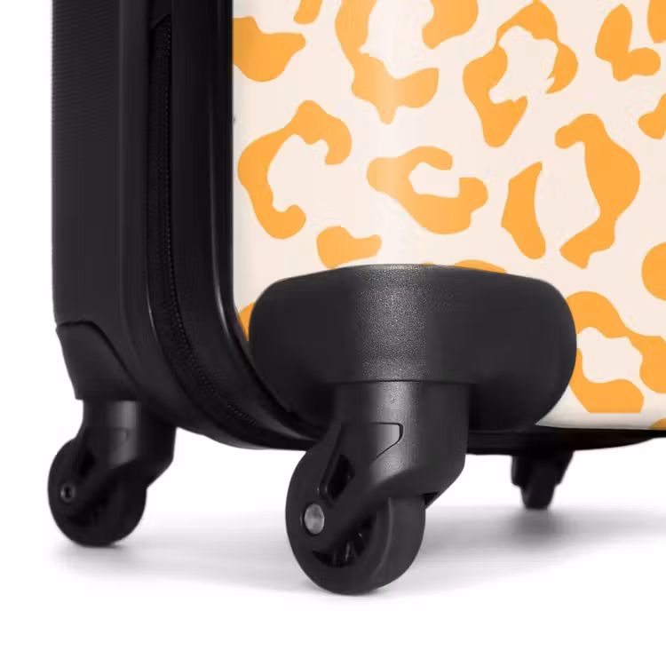 Suitcase - Animal prints - Panther print suitcase in orange and cream color — 6