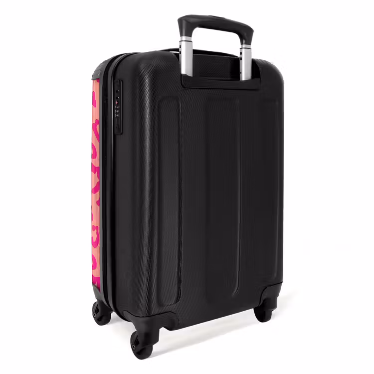 Suitcase - Animal prints - Panther print suitcase in pink and coral pink — 3