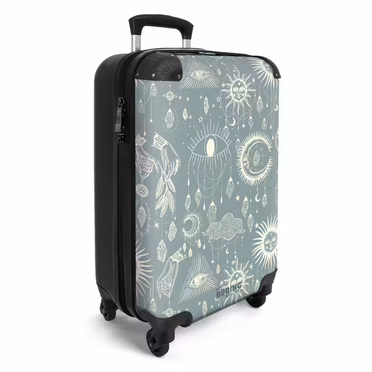 Suitcase - Boho - Blue sky pattern — 2