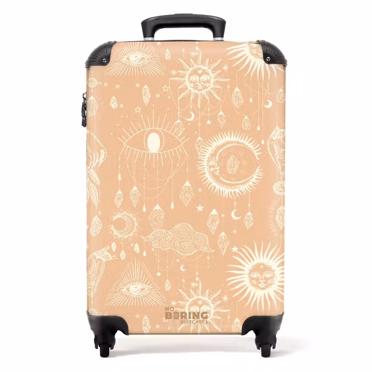Suitcase - Boho - Light orange sky pattern — 1