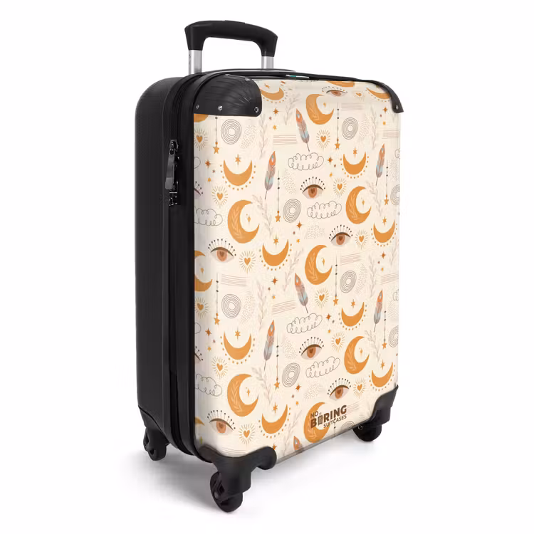 Suitcase - Boho - Moon pattern — 2