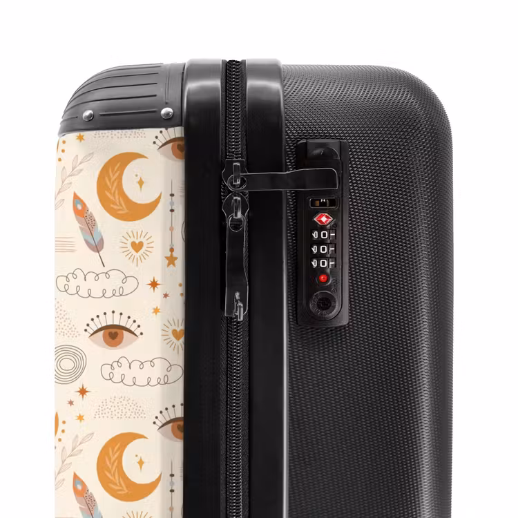 Suitcase - Boho - Moon pattern — 5